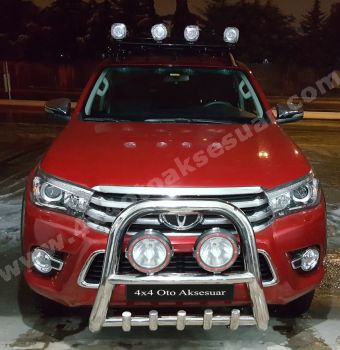 Toyota Hilux'a Uyumlu 2115+ Krom Ön Koruma İthal Yüksek 