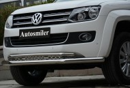 Ön Koruma Bariyeri - Volkswagen Amarok Çiftli Krom Ön Koruma Amarok Yazılı