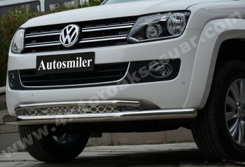 Volkswagen Amarok Çiftli Krom Ön Koruma Amarok Yazılı